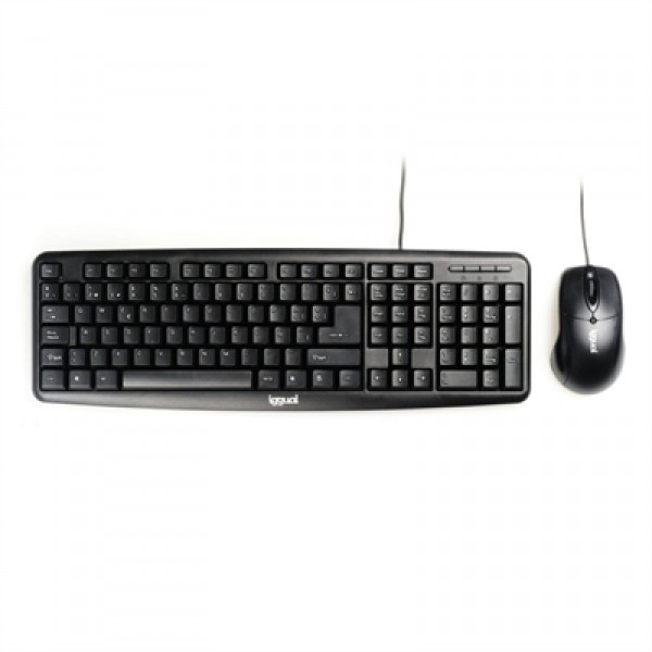 Iggual kit teclado y ratón com-ck-basic negro